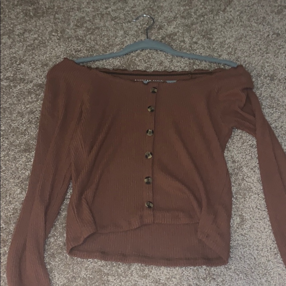 Tight off the shoulder long sleeve top